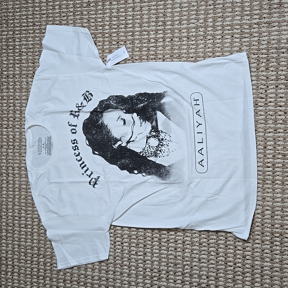 Aaliyah Shirt Princess of R&B Large Hip Hop Tee Shirt Top